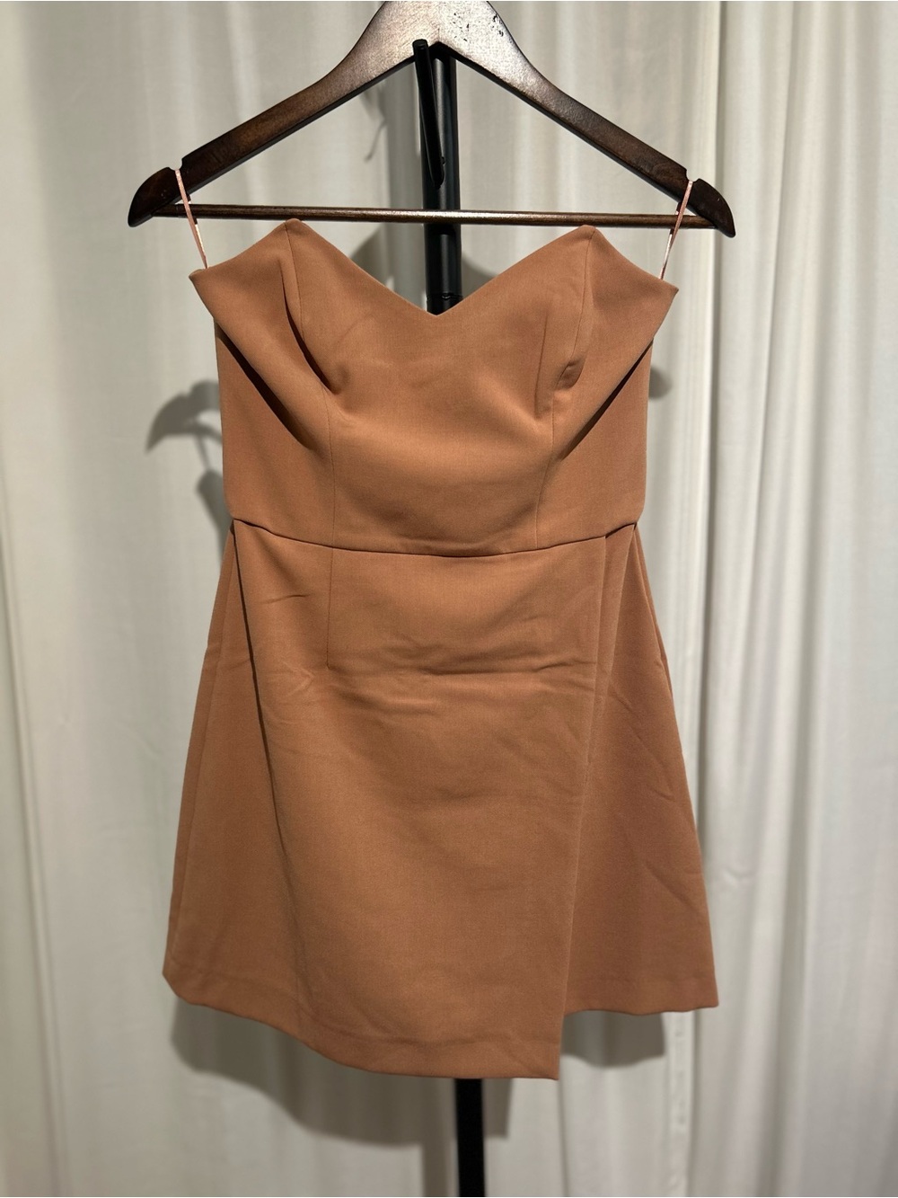 French Connection Dusty Rose Whisper Strapless Sweetheart Mini Dress